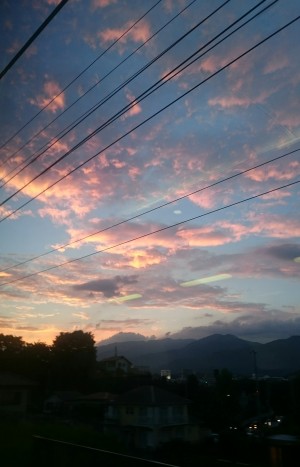 今日の 夕焼け雲